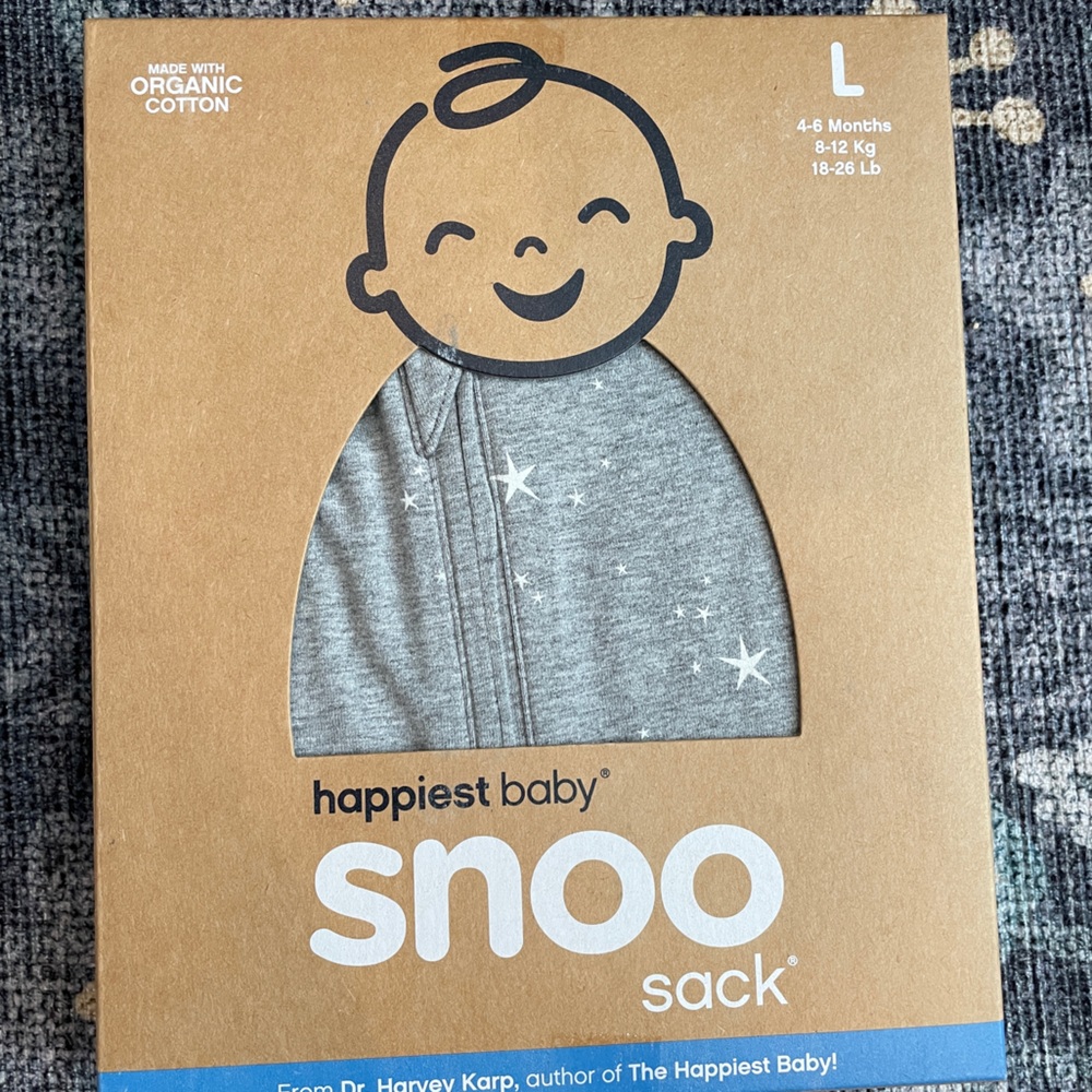 Snoo Sack, Happiest Baby, Size L, Graphite Stars